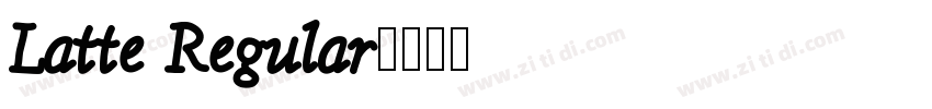Latte Regular字体转换